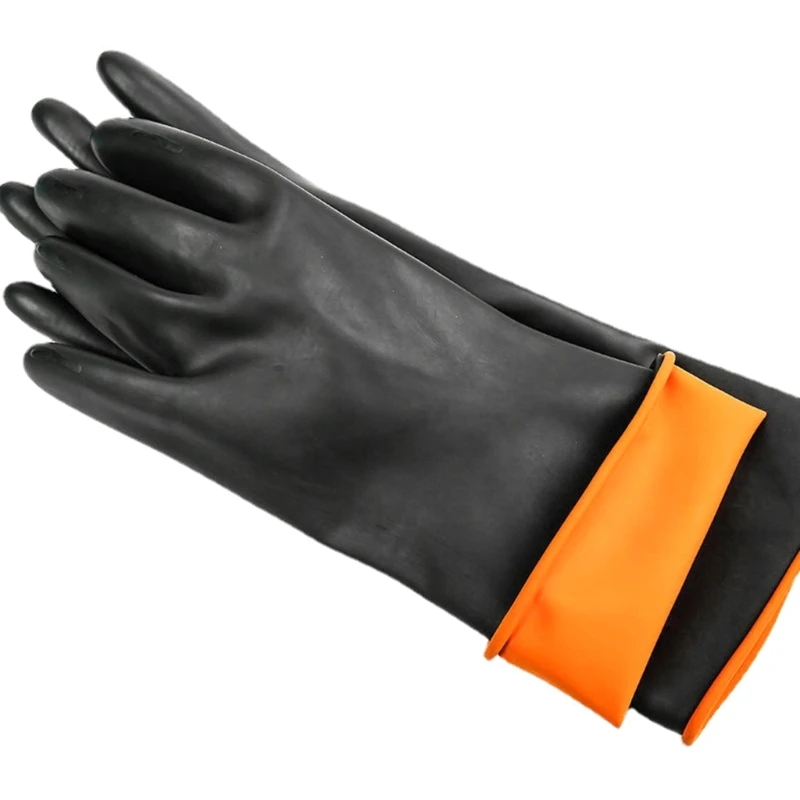 Upgraded Industrial Rubber Gloves Resist Strong Acid Alkali & Oil Washing Gloves F1FB 4