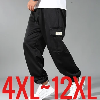 Extra Big Size 12XL Men's Pants High Waist Cargo Jogger Trouser Male Plus Large 150kg Harem Sweatpants 5xl 6xl 7xl 8xl 9xl 10xl