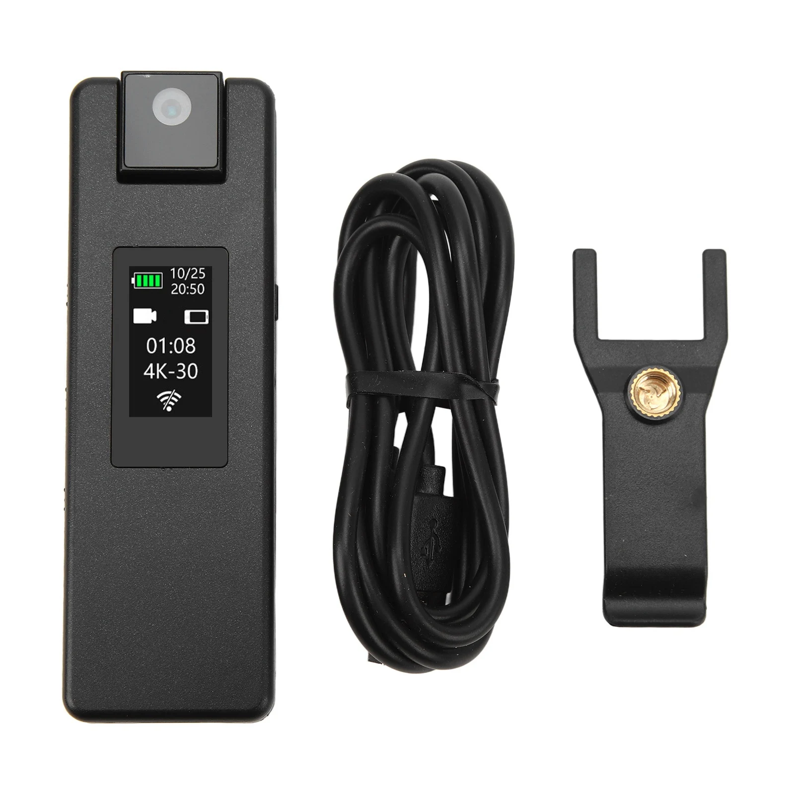 WiFi Body Camera 4K HD Motion Detection 1500mAh 180 Degree Rotation Small Body Camera with Back Clip for Riding Office new
