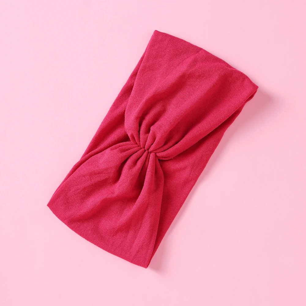 1Pcs Baby Stirnband Für Mädchen Feste Elastische Nylon Stirnbänder Kinder Handgemachte Neugeborenen Turban Headwear Chlidren Haar Zubehör – Detail 15