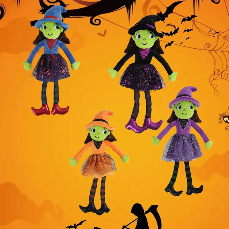 

Новинка, забавная плюшевая игрушка ведьма на Хэллоуин, детская маленькая ведьма, плюшевая кукла, украшения для семьи, подарок на день рождения и Хэллоуин