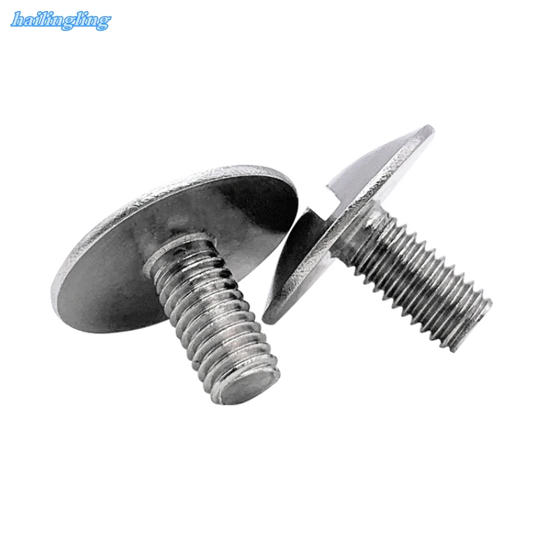 Parafuso de Cabeça Chata Ranhurada de 304 Parafuso Redondo Extra Grande Gb947 M2.5 m2 m3 m4 m5 m6 a 10 Pcs Aço Inoxidável