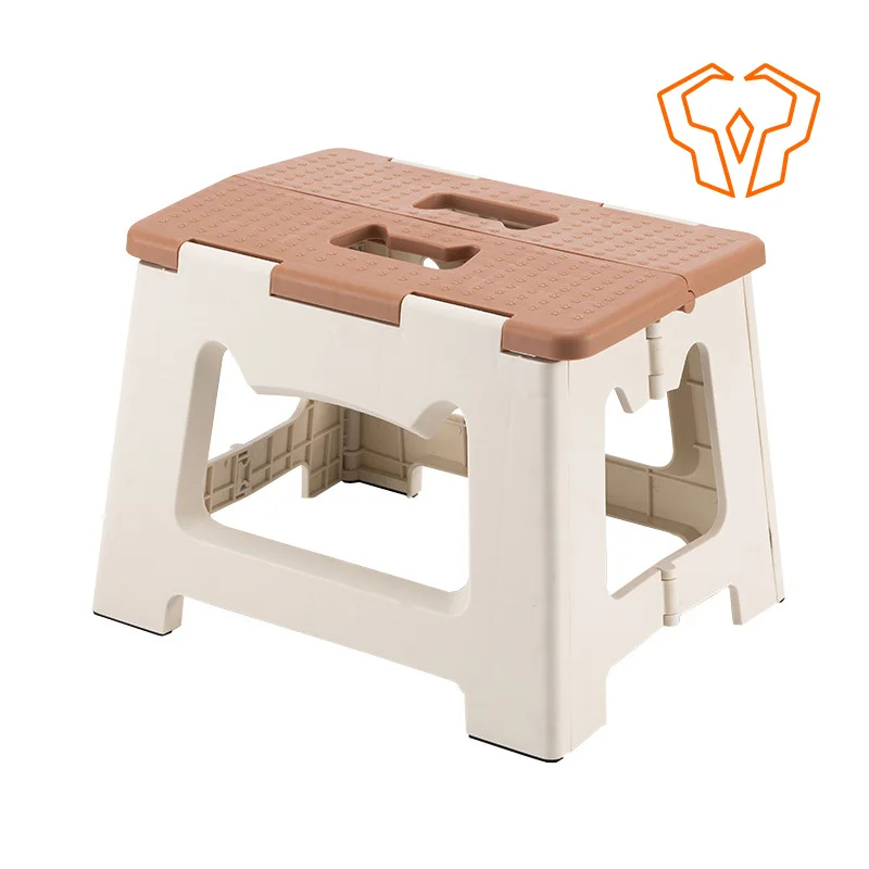 Folding Stools Thickened Plastic Portable Handheld Adult Low Stool Kitchen Bathroom Camping Travel Small Stool