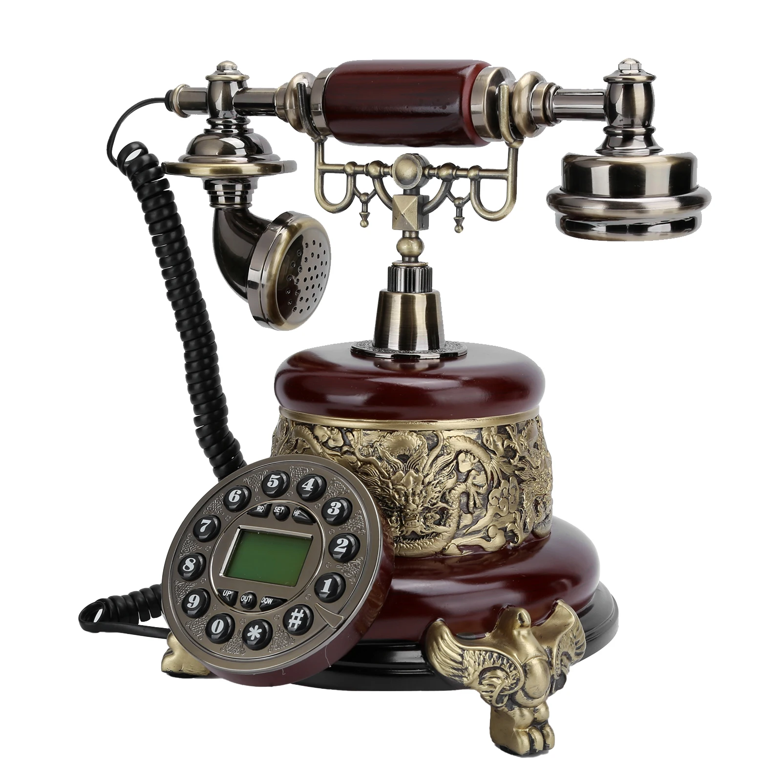 【New】MS‑2200A European Vintage Landline Classical Wired Old‑fashioned Telephone with Backlight Old‑fashioned Telephone
