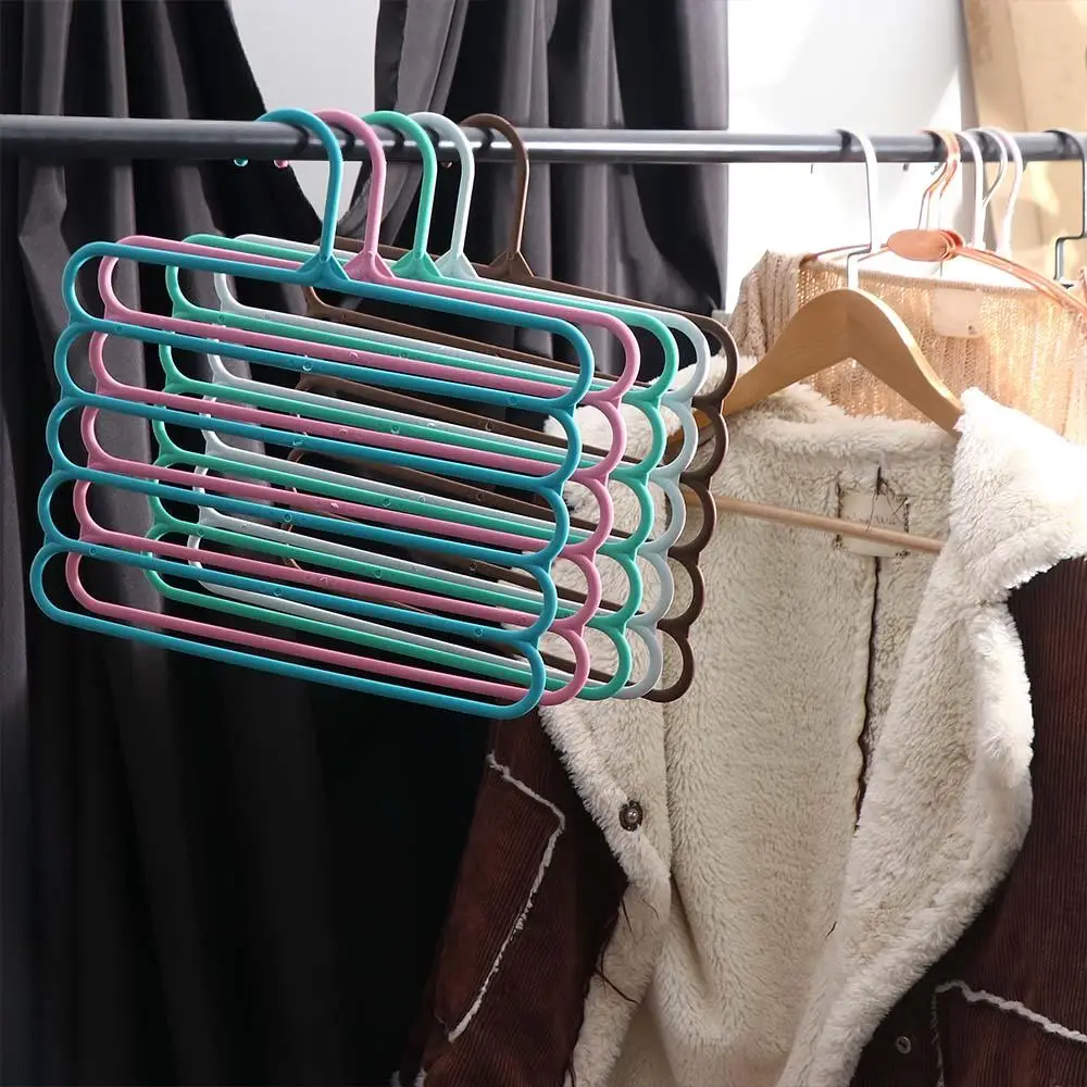 Saving Bedroom Wardrobe Trousers Scarf Storage Household Multilayer Trousers Hanger Pants Hangers Clothes Hanger Storage Rack 3