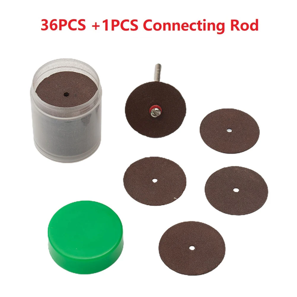 

36pcs Nickel Plated Steel 24mm Cutting Disc Connecting Rod Reinforced Cutting Wheel Rotary Saw Disc Grinding Tool Rotating Tools