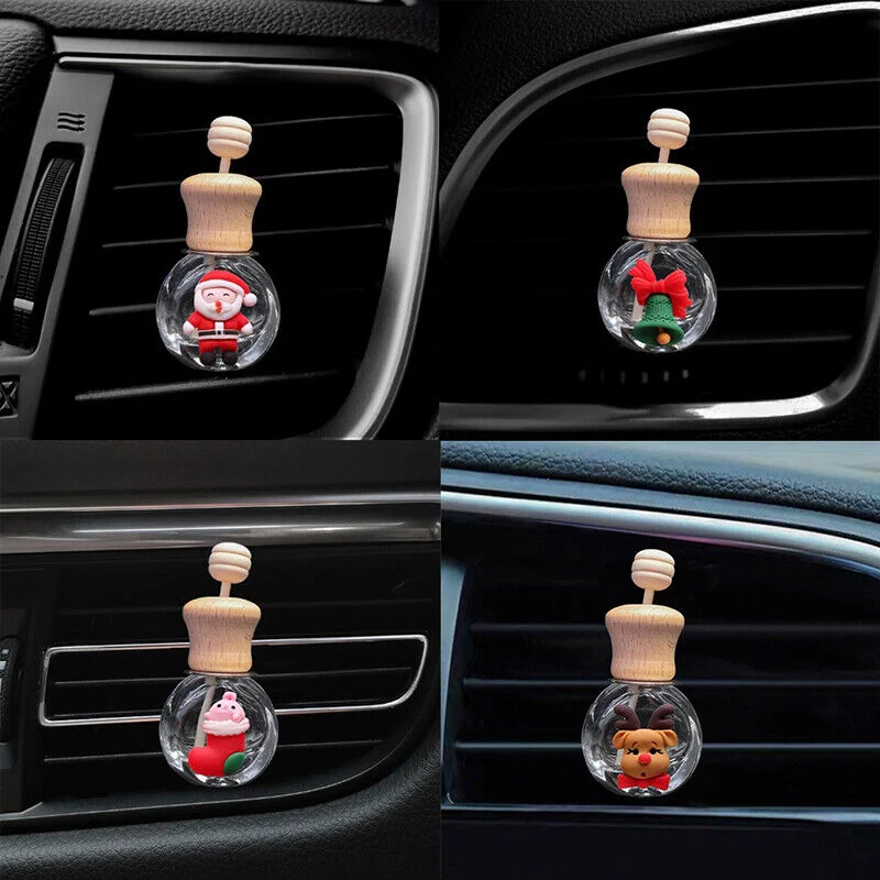 Car Accessories Car Perfume Glass Empty Bottle Air Outlet Perfume Bottle Clip Car Decoration Essential Oil Car Aromatherapy Clip