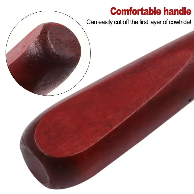 DIY Craft Leather Trimming Knife Carving Tool With Wooden Handle