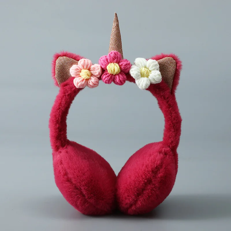 Winter Unicorn Earmuffs Warm Earmuffs Sequin earmuffs Cute earmuffs Warm and cold plush