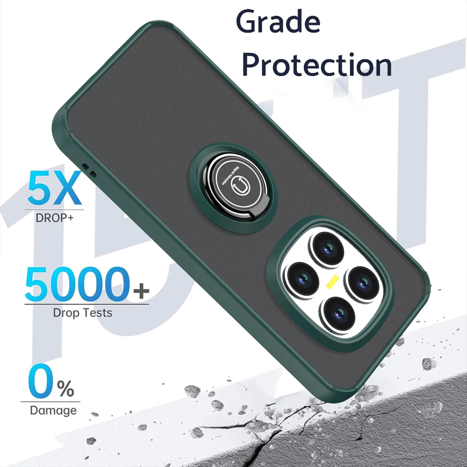 Enhanced 360-Degree Magnetic Vehicle Bracket Case Cover