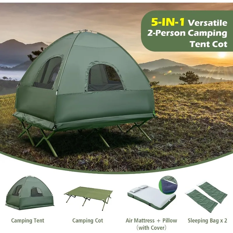 GYMAX Tent Cot 3