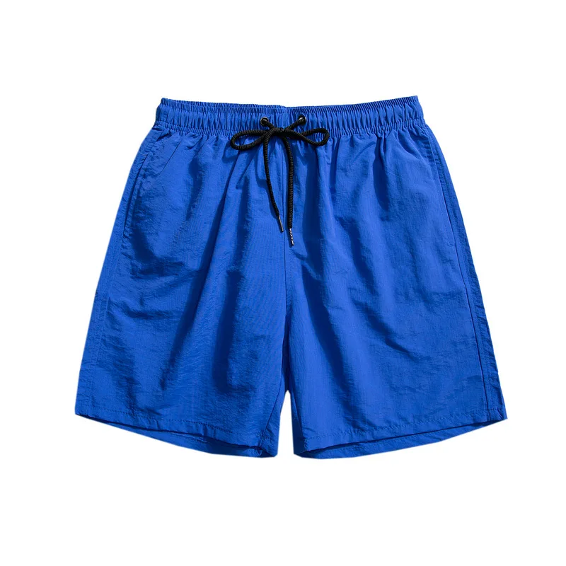 2023 Summer New Men's Casual Shorts Japanese Pure Color Simple Personality Versatile Unisex Couples Beachwear Cropped Shorts 6