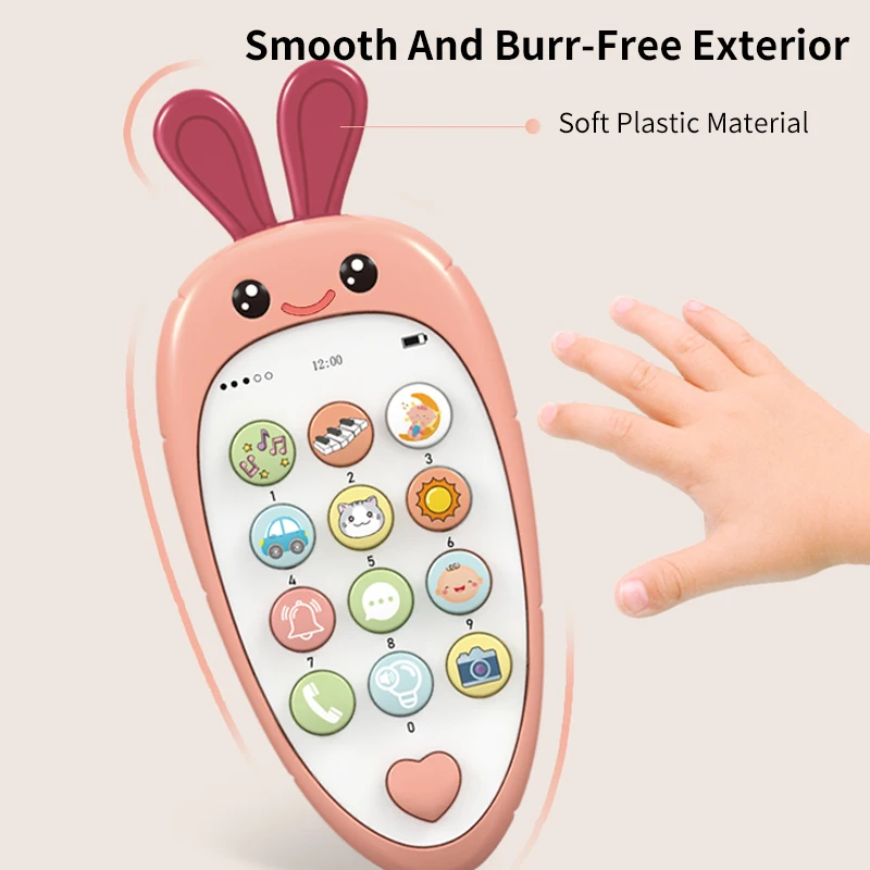Baby Cell Phone Toy with Early Education & Music, Learning Educational Fake Phone for Kids, Sensory Toys for Toddlers Kids 2
