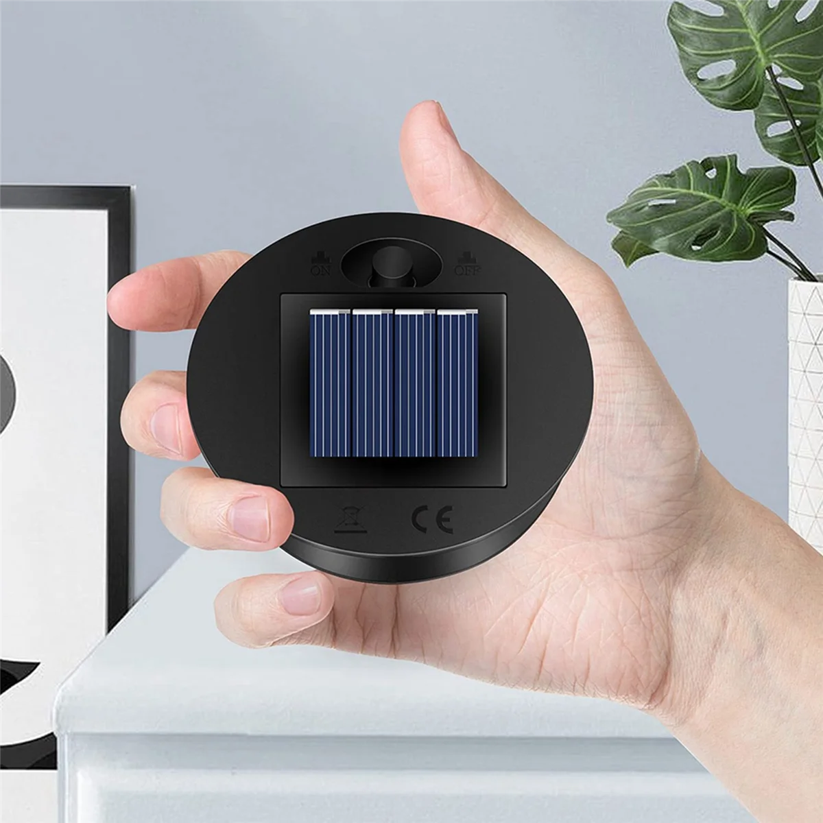 A10I 10팩 교체용 태양광 부품(상단 크기 2.76인치, 하단 크기 2.36인치), 7루멘 따뜻한 흰색 LED 방수