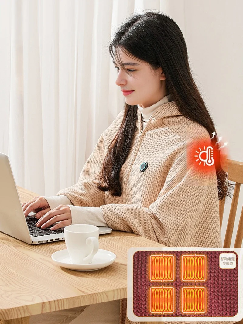 Lohascamping Home office camping heating mat USB charging heating shawl electric blanket washable Shawl Cover Carpet