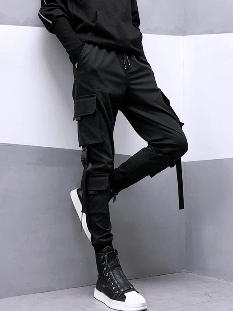 New 2025 Black Cargo Pants Men Summer Hip Hop Streetwear Harajuku Pockets Harem Trousers Joggers Pant Man and Women