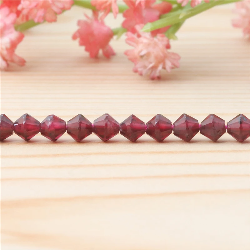 Sunstone Amethyst Citrine Garnet Labradorite Agate Natural Stone Faceted Rhombus Beads Size 4MM For Jewelry Making Diy Bracelet