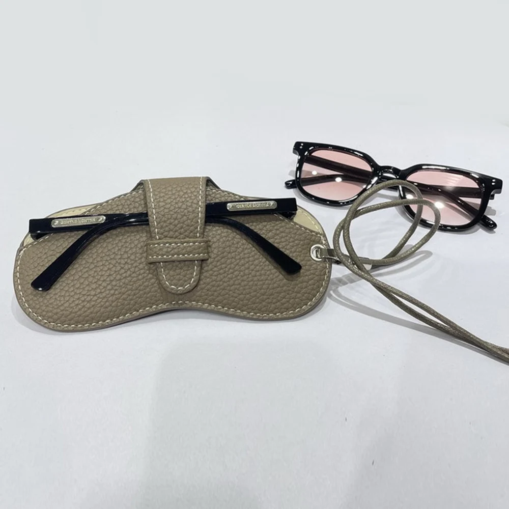 Women's Leather Soft Glasses Case - Fashionable Portable Eyewear Accessory