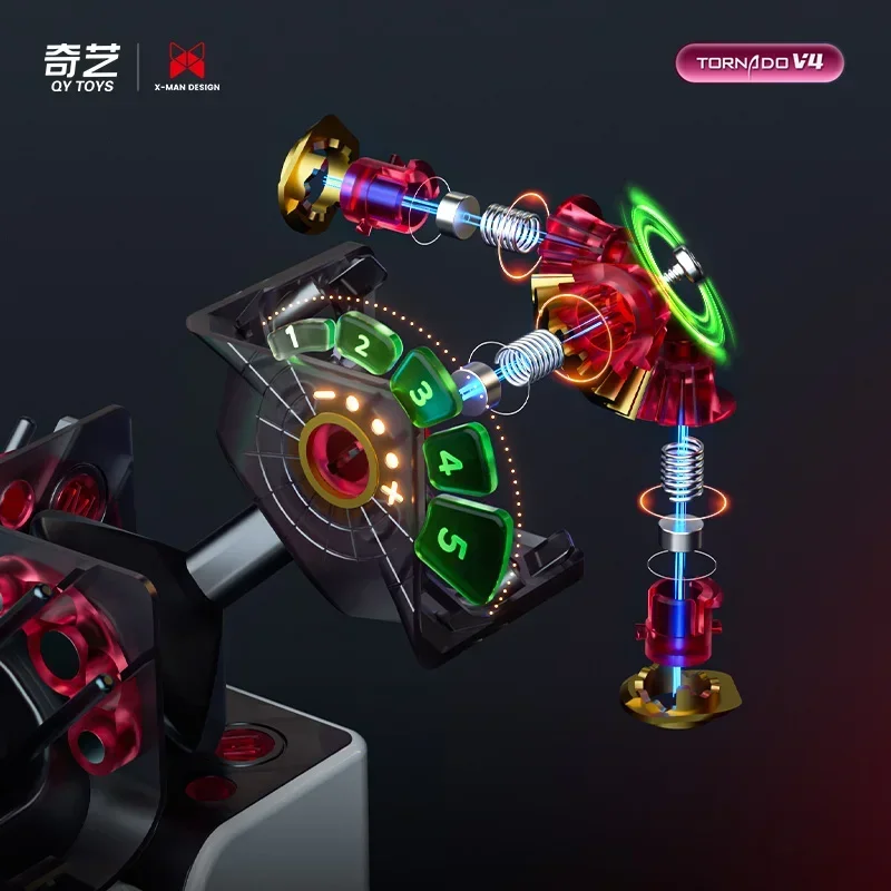 [Picube] QiYi XMD Tornado V4 3x3 Flagship Magnetic Magic Speed Cube V4M Pioneer Version Puzzle Toys Kids Toys Fidget Toy 3