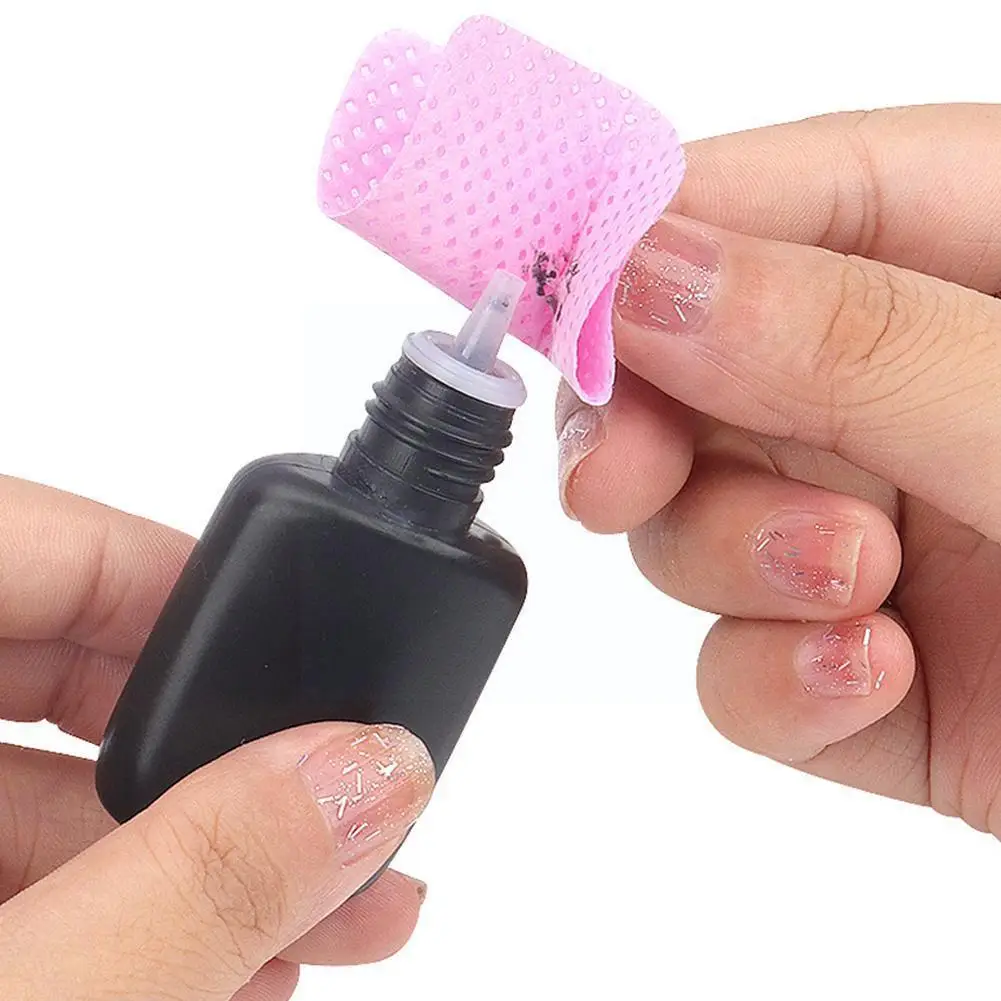 200 PCs Eyelash Gel Remover Cotton Wipes Nail Art Cleaning Pad Nail Polish Remover Nail Polish Remover Wipes Nail Cotton Pads Disposable Nail Pads