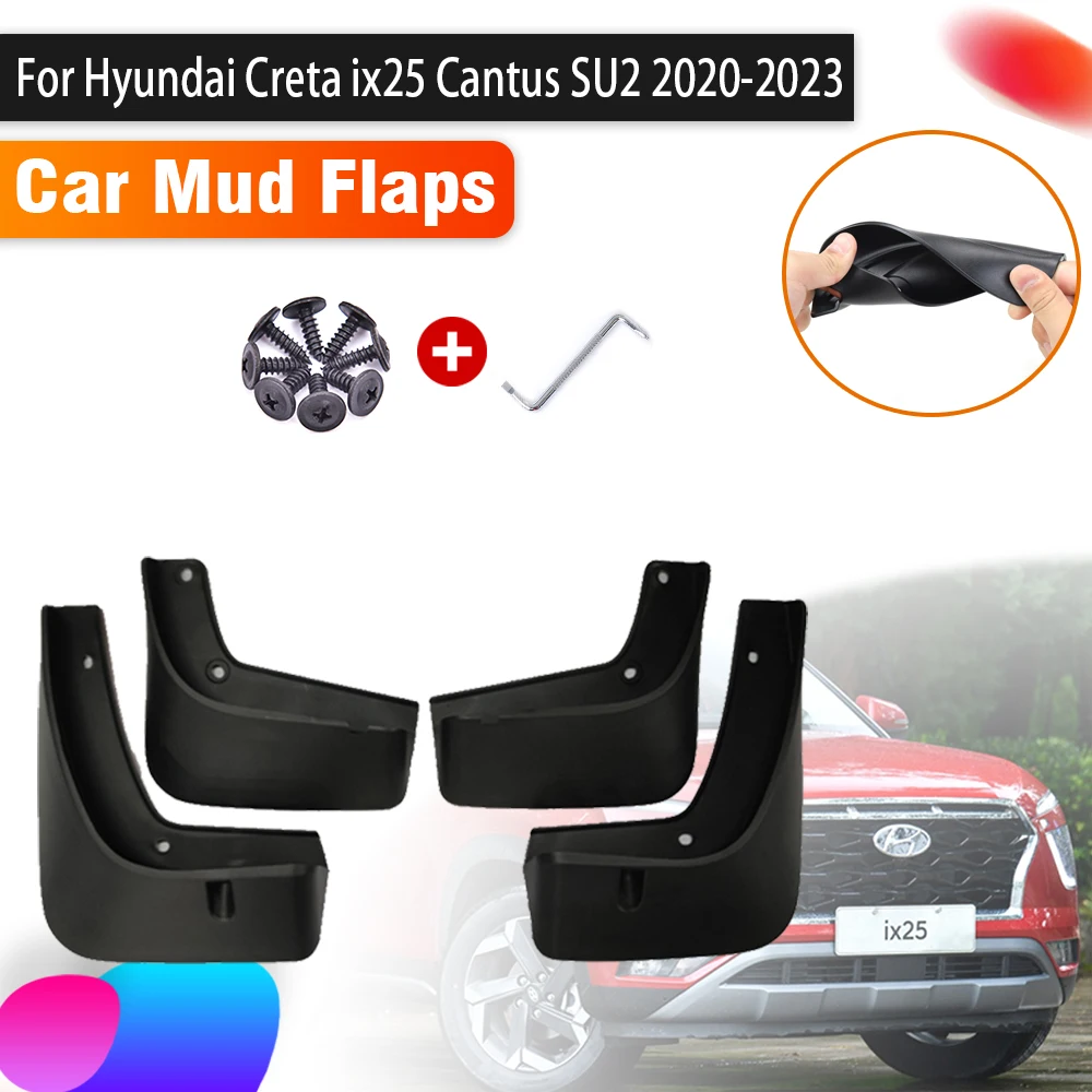 

Mudguards For Hyundai Creta 2022 Accessories ix25 Cantus SU2 2020~2023 Splash Guard Front Rear Fenders Car Accessories Mudguards