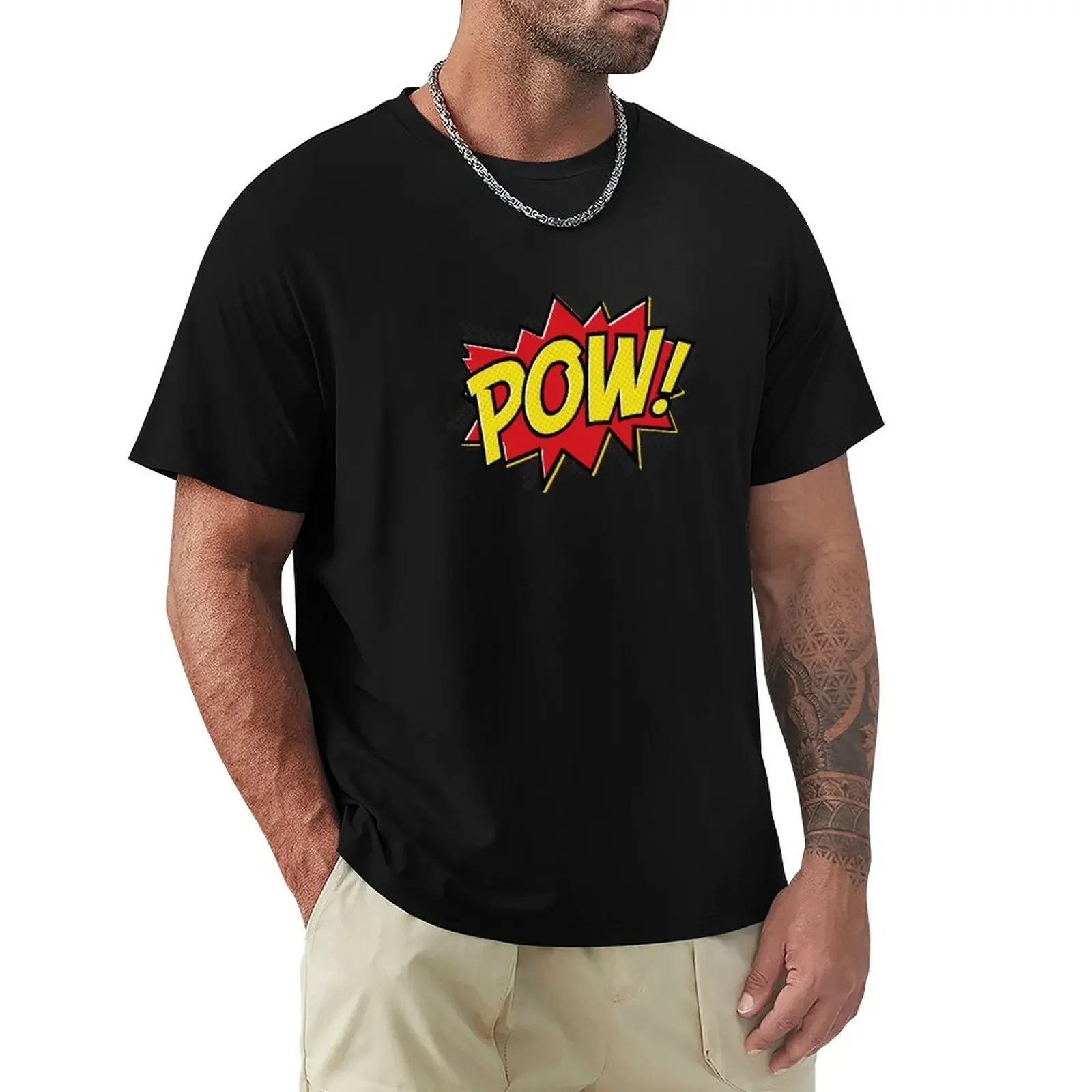

Pow T-Shirt summer top shirts graphic tees cute clothes mens cotton t shirts