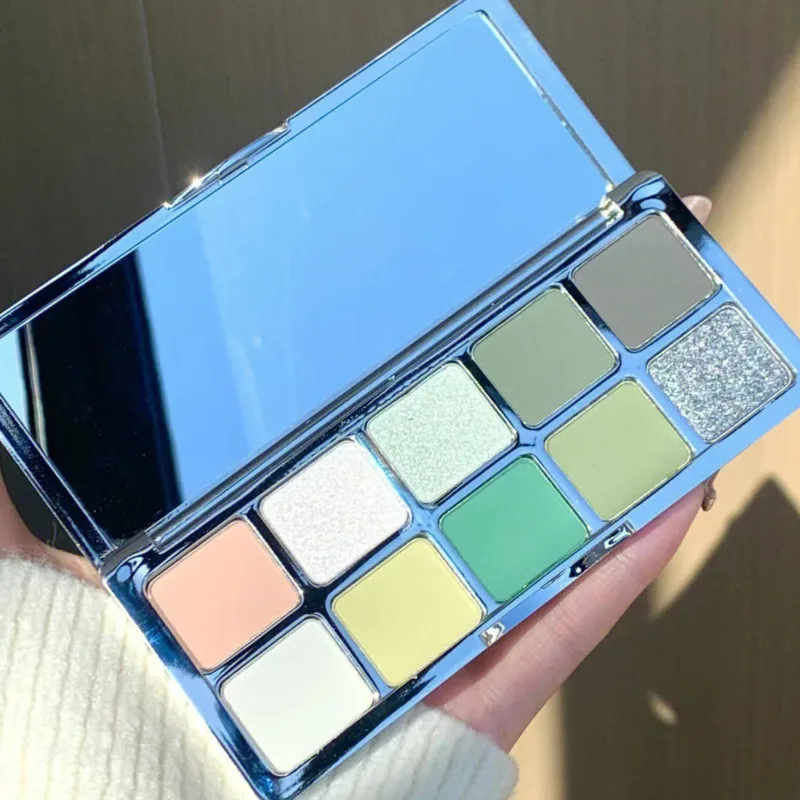 

SHEDELLA Ten Color Eye Shadow Disk Low Saturated Rose Matte Green Eye Shadow Make-up For Women Cosmetics Palette Eyeshadow