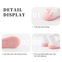 Cute Cartoon Pattern Cotton Sock First Walkers for Baby Boys Girls Non-slip Soft Soled Sock Shoes for Toddlers Indoor Sock Shoes 3