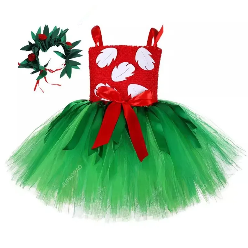 Cosplay Costume Tutu Dress Girls Party Princess Outfits Garland Baby Christmas Halloween Hawaiian