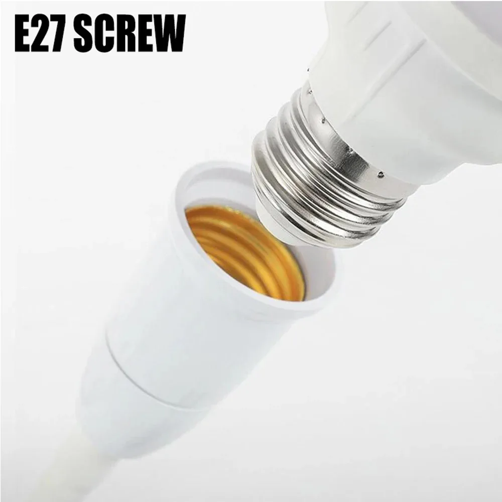 E27 Rotary Lamp Head Switch EU US Plug Socket Converter 360&deg; Adjustable LED Table Lamp Base Holder Direct Plug-in Lighting adjustable led table lamp