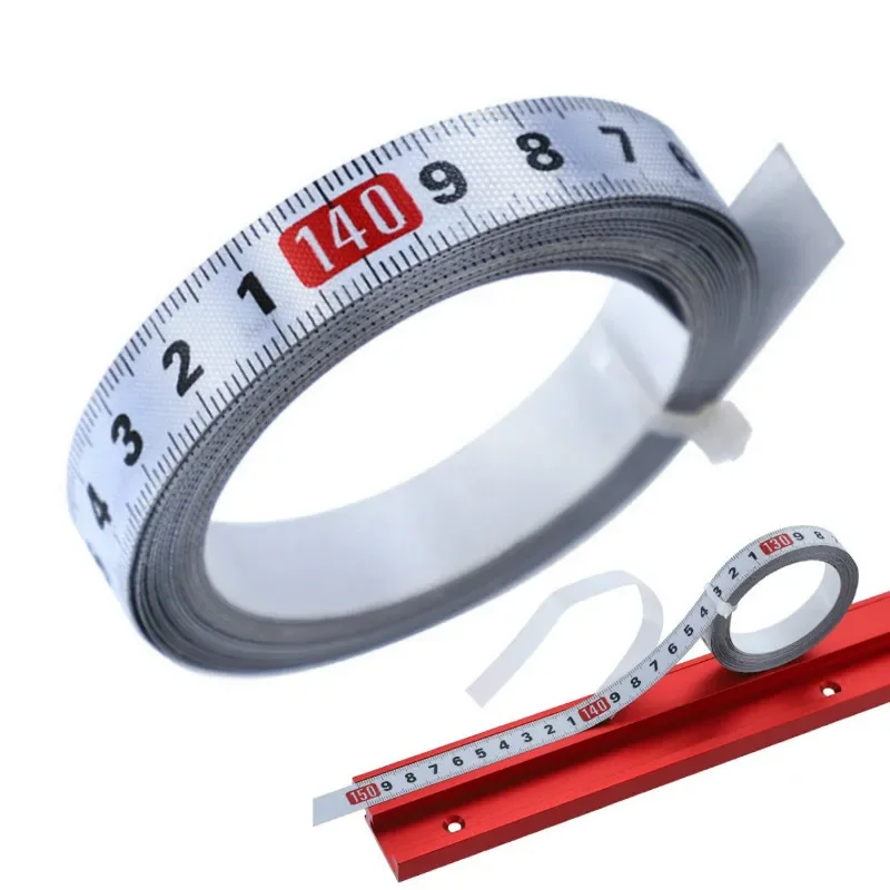 Stainless Steel Self-Adhesive Metric Tape Measure – Rust-Proof and Wear-Resistant Ruler (1-5m)