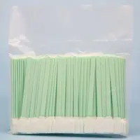 100Pcs/Set Double Layer Polyester Rectangular Head Cleaning Swabs Plastic Handle Dust-Free Industrial Paddle Sticks 1