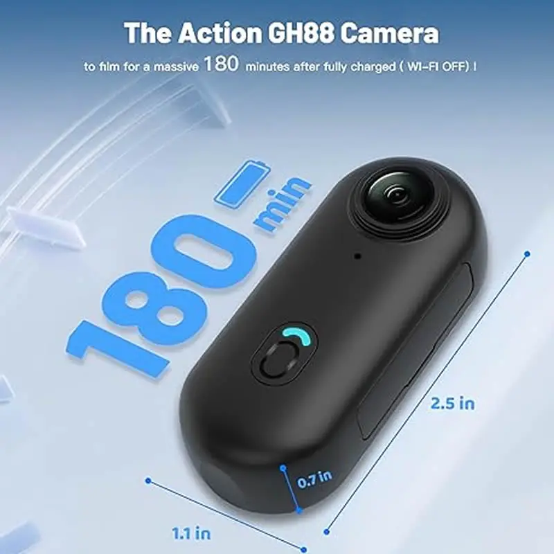액션 카메라 스포츠 4K UHD 미니 카메라 소형 포켓 바디캠코더 사진 촬영 비디오 촬영 무선 와이파이 브이로그 액션 카메라