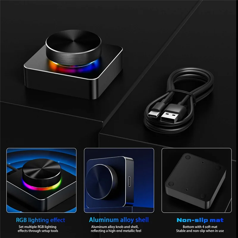 【지금 구매】 볼륨 조절 손잡이 컴퓨터 스피커 오디오 볼륨 컨트롤러 모드 USB+블루투스 멀티미디어 컨트롤러