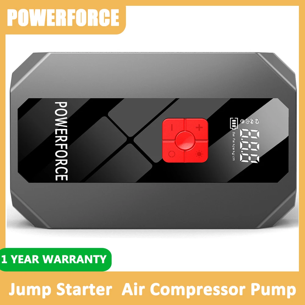 

Jump Starter Car Battery Charger Booster 8000mAh Emergency Air Compressor Tire Pump Power Bank Portable Starting Device 3000A