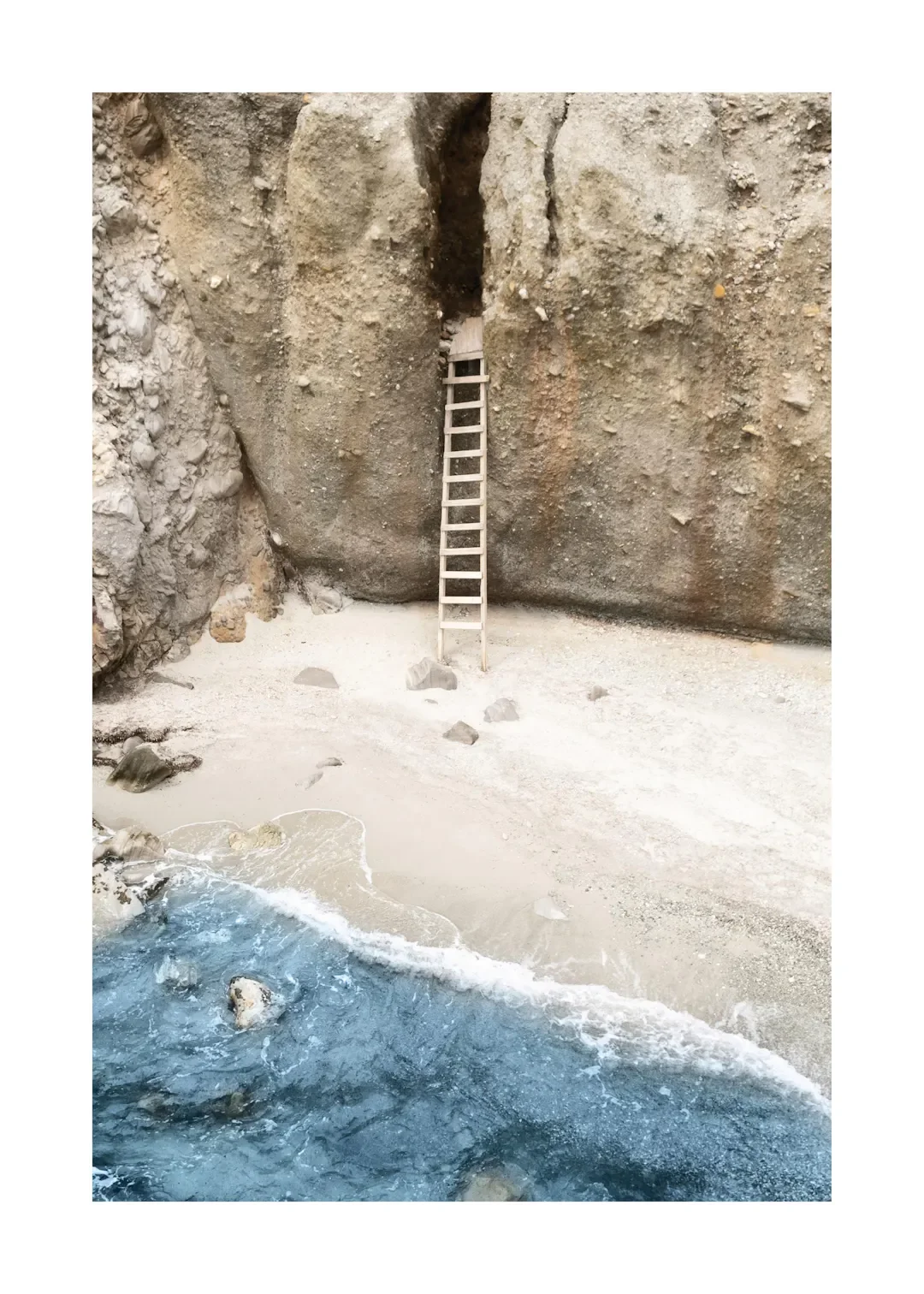 Tropical Blue Sea and White Sand Beach Canvas Wall Art