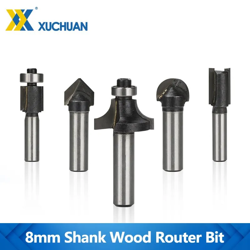 Holz Router Bit 8mm Schaft Hartmetall Fräser Gerade Ende Milll Flush Trim Router Bit Holzbearbeitung Fräsen Werkzeuge