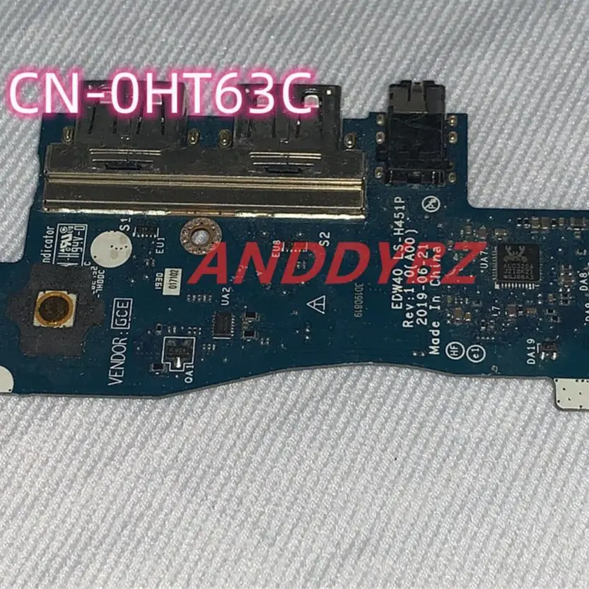 

CN-0HT63C HT63C 0HT63C For Original DELL Inspiron 7490 Power Botton Switch USB Audio BOARD LS-H451P TESED OK