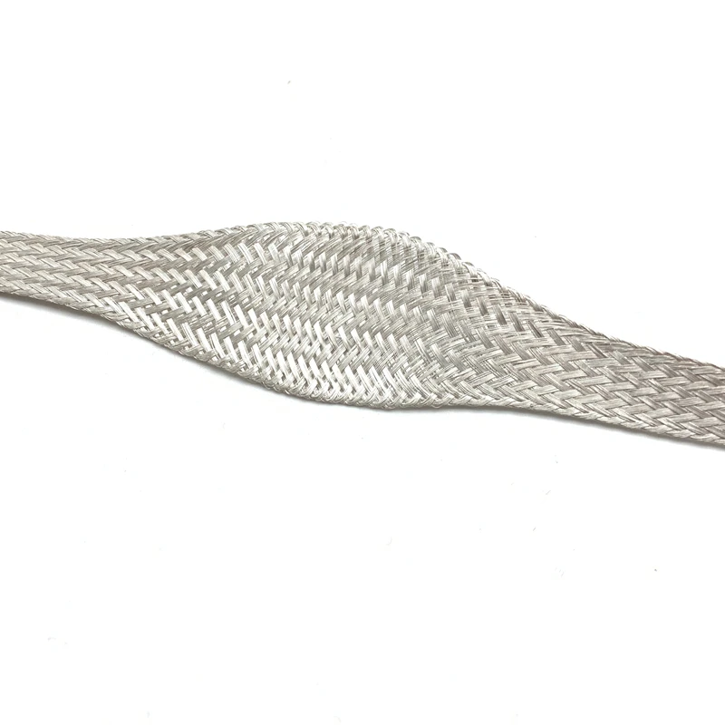 2 4 6 8mm Copper Plated Silver Braided Cable Sleeve Sleeves Tube Sleeving 1/5m