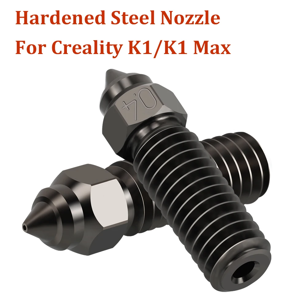 

1/2pcs Hardened Steel Nozzle For Creality K1 600mm/s Volcano Nozzles For Creality K1 Max Sidewinder X1 X2 Genius Pro 3D Printer