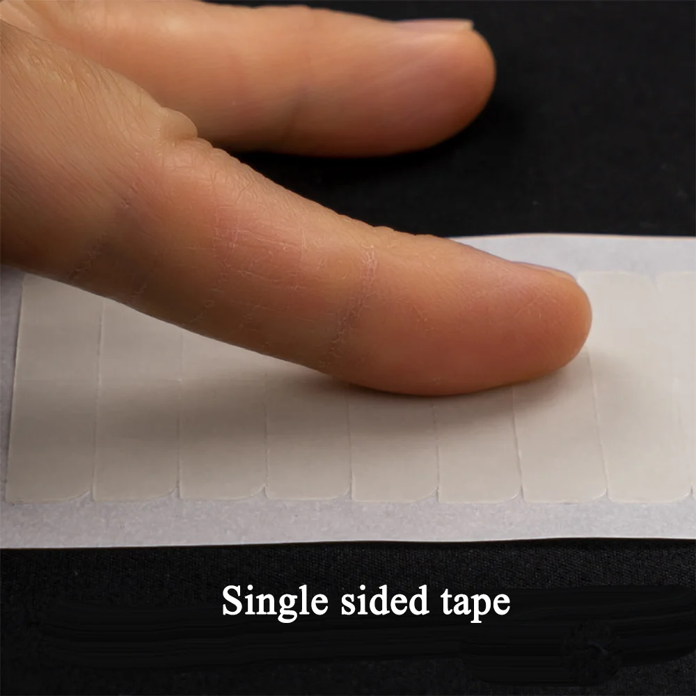 Single Sided Tape&Double Sided Adhesive Tape Precut 5pcs/Pack for Tape in Hair Extension Replacement Waterproof for Wigs