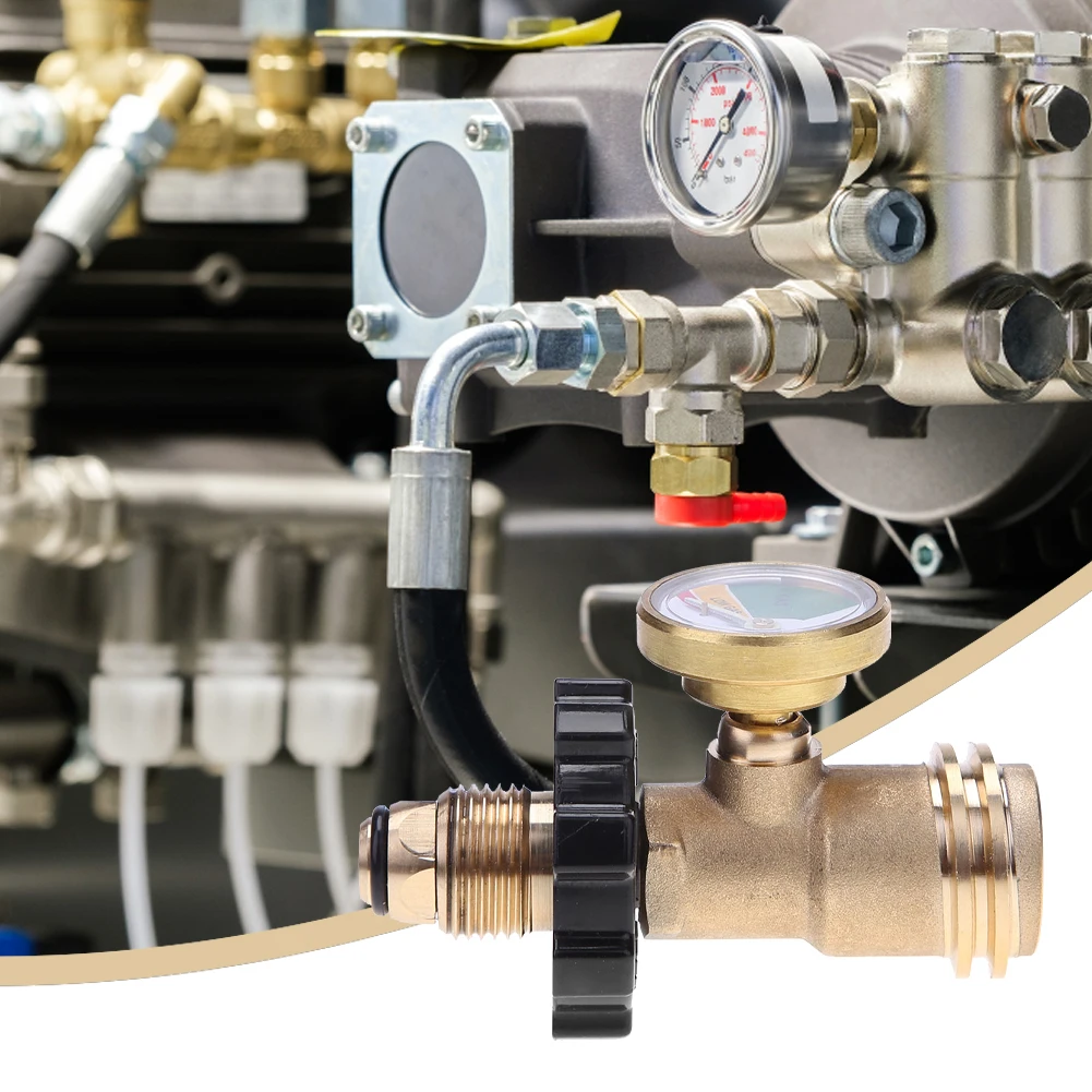 High Low Gas Pressure Gauge Level Indicator Pol Propane Lpg Bottle Cylinde Outdoor Gas Tank Adapter Pressure Gauge Connector