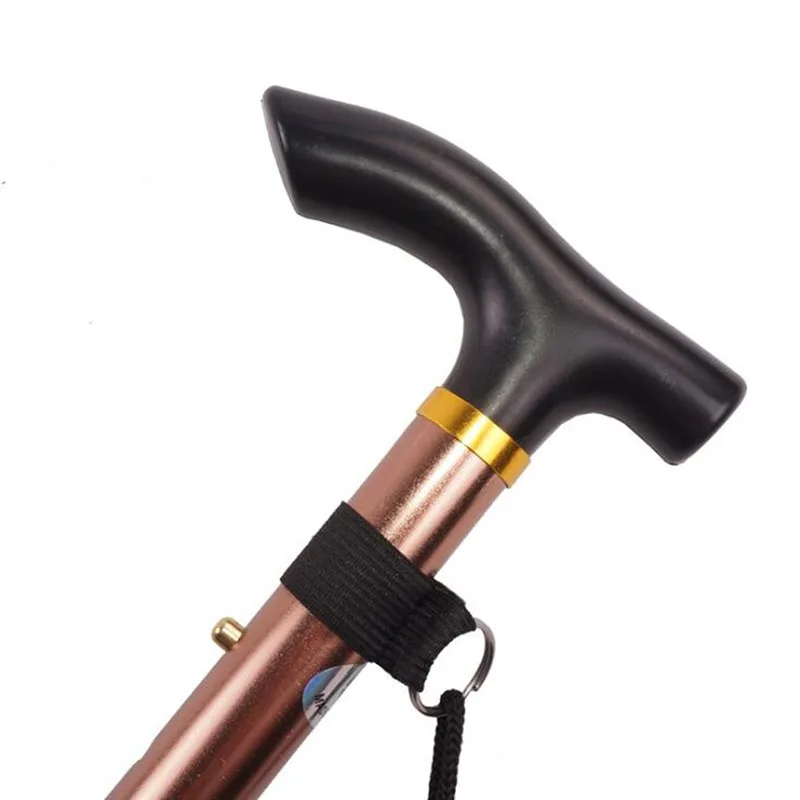 Multifunction Walking Stick Trekking Poles Telescopic Fold Crutches Hiking Stick Crutch Elderly Metal Stick Walking Cane Outdoor 4