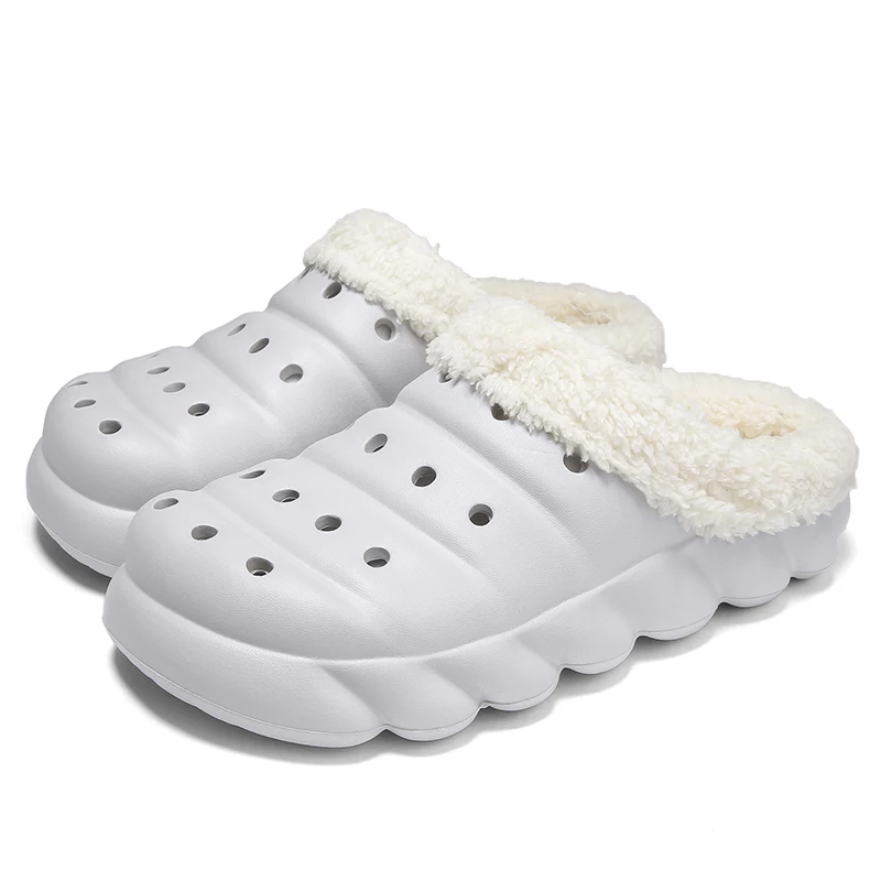 

Slippers For Home Man Eva Cotton House Sandals Outdoor Beach Shoes Popular Fashion Breathable Platform Warm Plush Casual Shoe