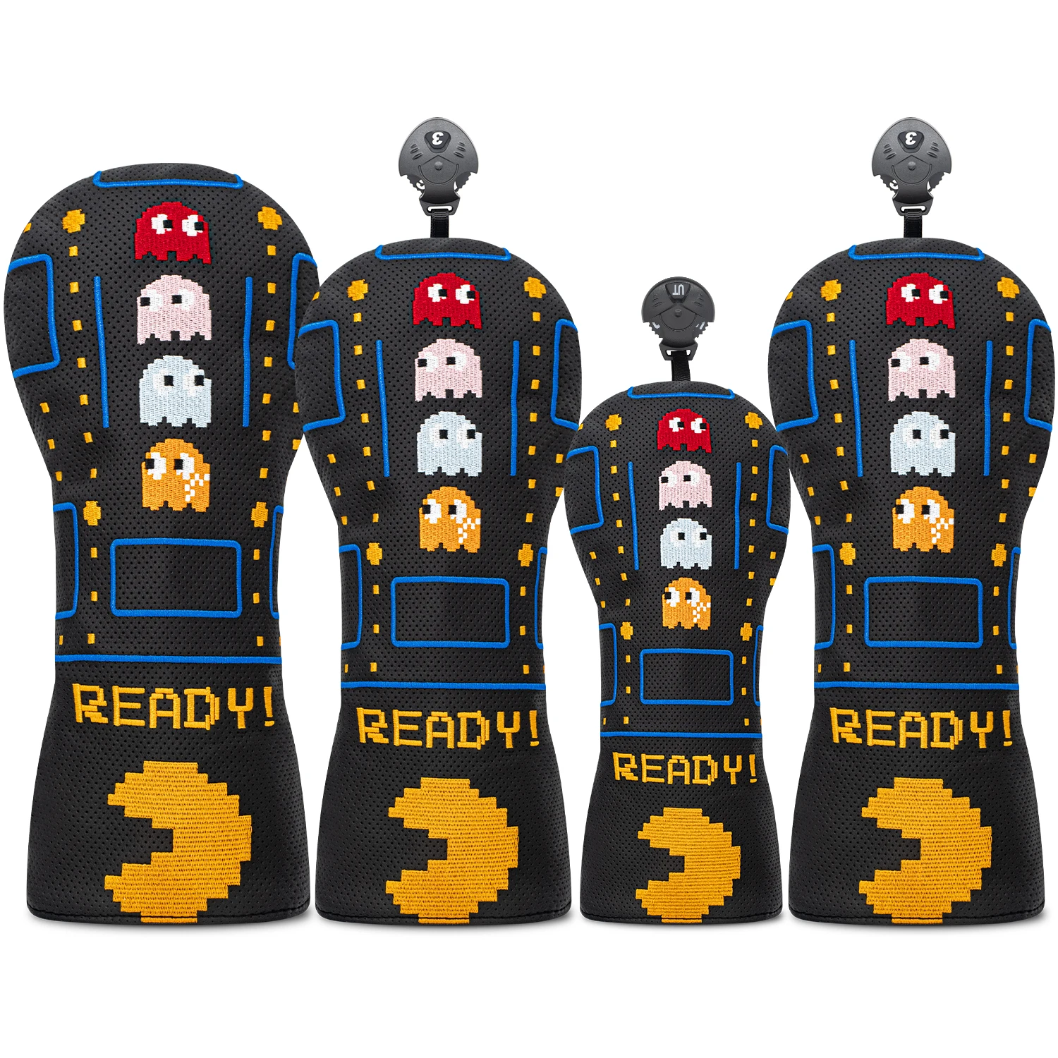 Golf club protective cover, elf and monster pattern design, dust-proof and durable material headgear, golf accessories