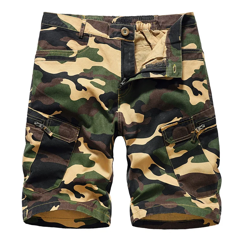 Summer New Men's Work Shorts Europe And The United States Camouflage Loose Large Size Casual Section Five Pants