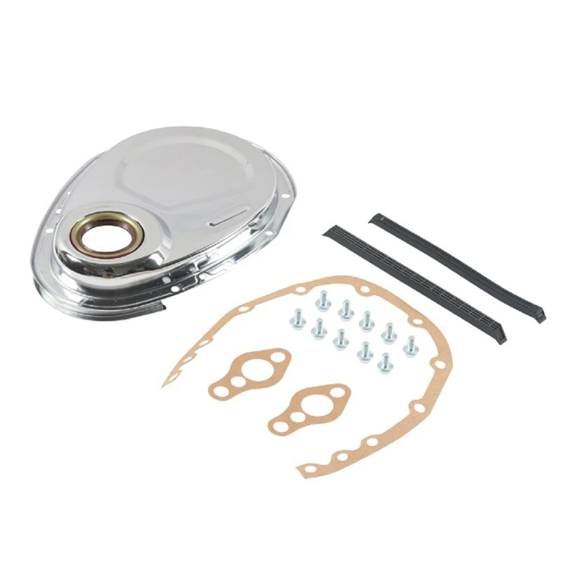 High Durability Timing Chain Cover With Gaskets & Bolts For 327 350 383 Engines Maintenance Hardware Leakproof
