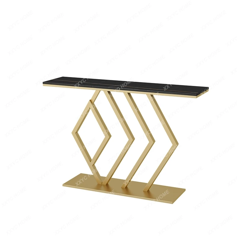 

Nordic Light Luxury Stone Plate Console Modern Minimalist Long a Long Narrow Table Storage Rack Home Entrance Cabinet Door