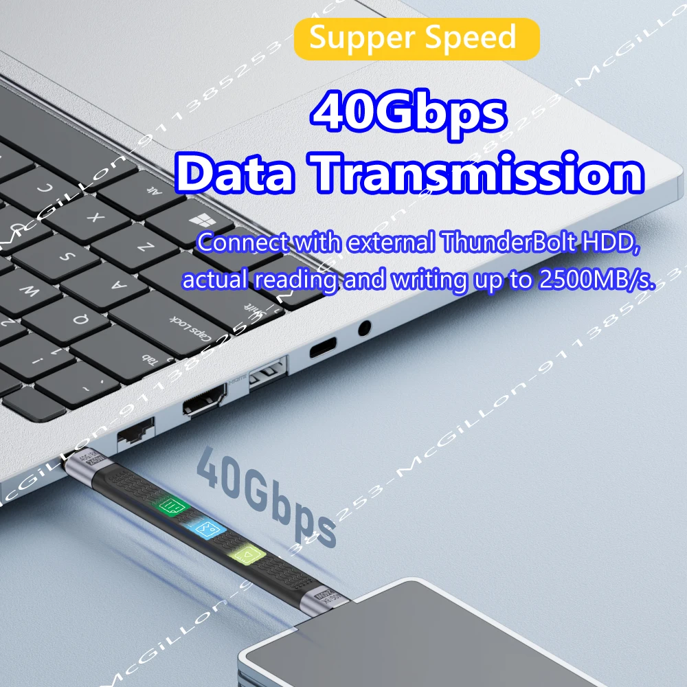High-Speed 240W USB 4.0 Type C Cable – 5A Fast Charging & 40Gbps Data Transfer Cable with 8K Video Support