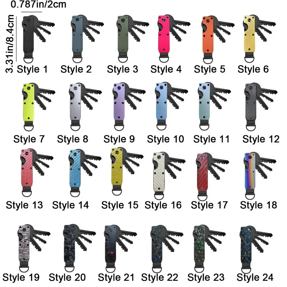 탄소 섬유 금속 키 정리함 혁신적인 분실 방지 키 케이스 홀더 드라이버 포함 2-6개 키 보관 자동차 키 홀더 여성용